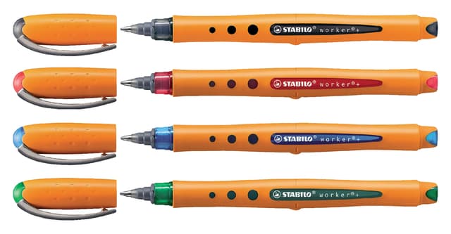 Rollerpen STABILO worker 2018/40 medium rood 2