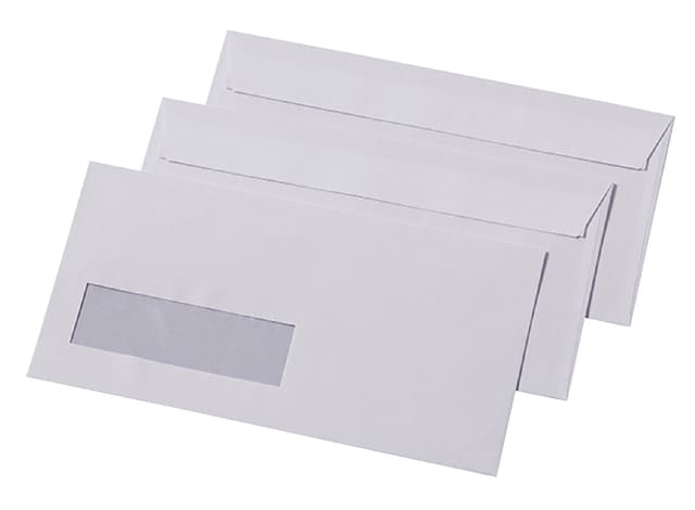 Envelop Quantore 110x220mm venster 3x10cm rechts 500 stuks 2