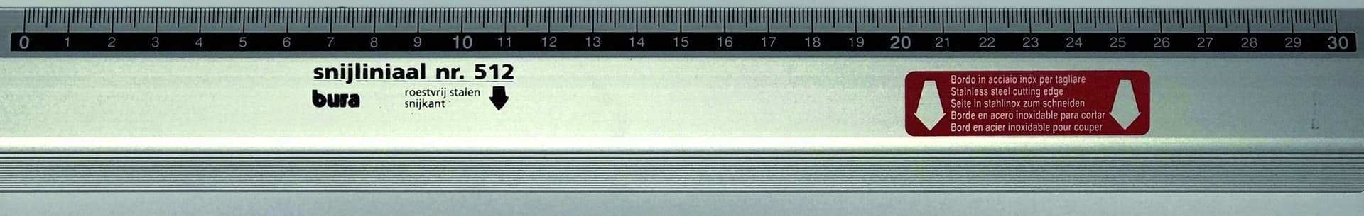 Snijliniaal Bura 512 Antica 30cm aluminium