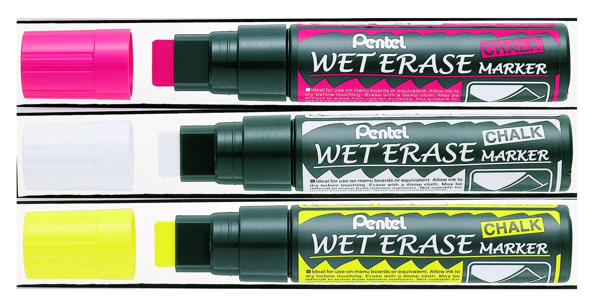 Krijtstift Pentel SMW56 8-16mm wit 2