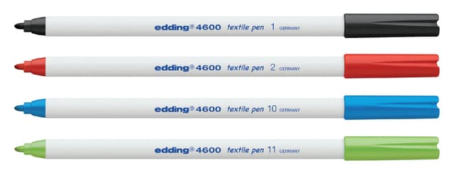 Textielmarker edding 4600 rond 1mm zwart 2