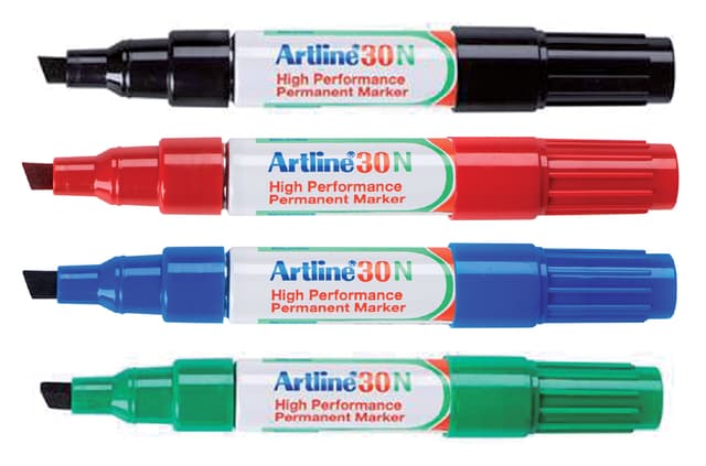 Viltstift Artline 30 schuin 2-5mm blauw 2