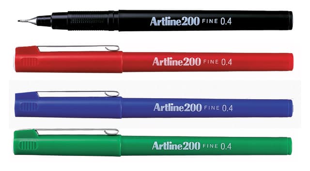 Fineliner Artline 200 rond fijn rood 2