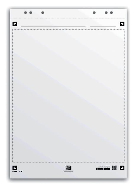 Flipoverpapier Oxford smart 650x980mm blanco 90 gram 20 vel