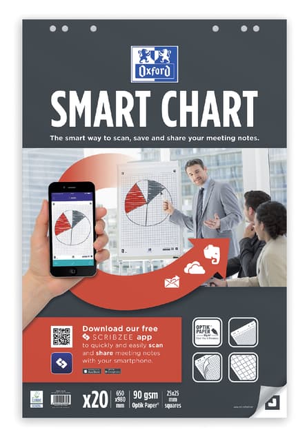Flipoverpapier Oxford smart 650x980mm ruit 90 gram 20 vel 4