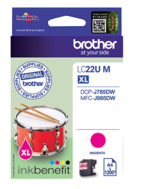 Inktcartridge Brother LC-22UM rood 2