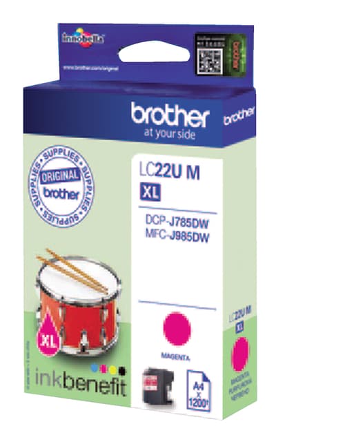 Inktcartridge Brother LC-22UM rood 3