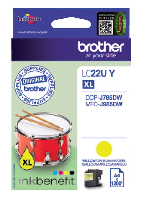 Inktcartridge Brother LC-22UY geel 2