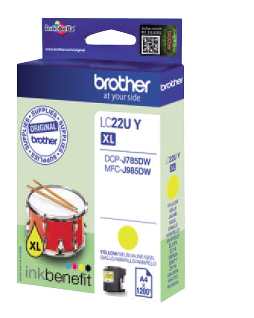 Inktcartridge Brother LC-22UY geel 3
