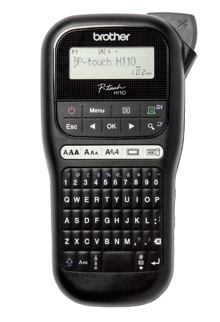 Labelprinter Brother P-touch TZe PT-H110 draagbaar qwerty 12mm zwart 2