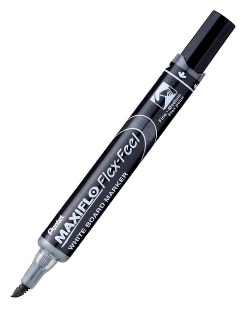 Whiteboardmarker Pentel MWL5SBF Maxiflo rond 1.5-4.5mm zwart 4