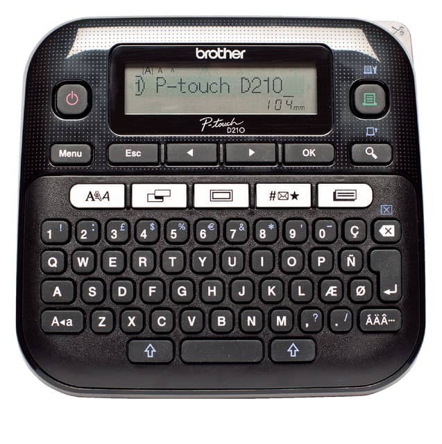 Labelprinter Brother P-touch TZe PT-D210 desktop qwerty 12mm zwart in koffer 2