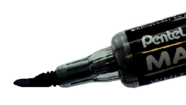 Whiteboardmarker Pentel MWL5SBF Maxiflo rond 1.5-4.5mm zwart 3