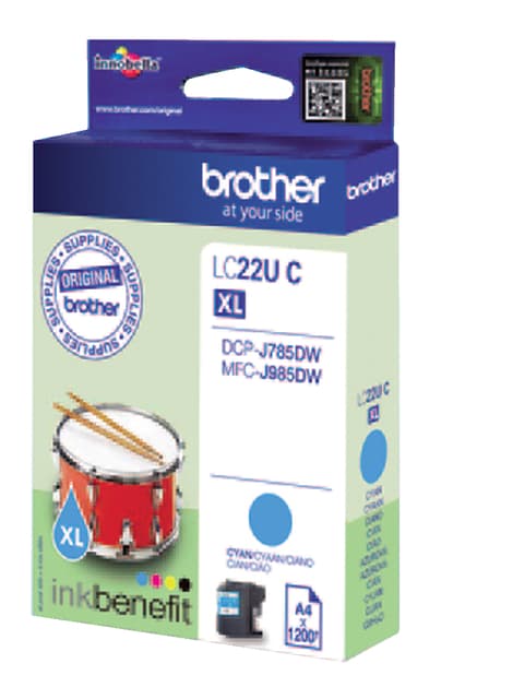Inktcartridge Brother LC-22UC blauw 3