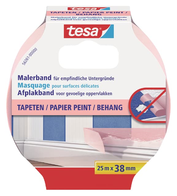 Afplaktape tesa®  Professional sensitive 25mx38mm roze 2