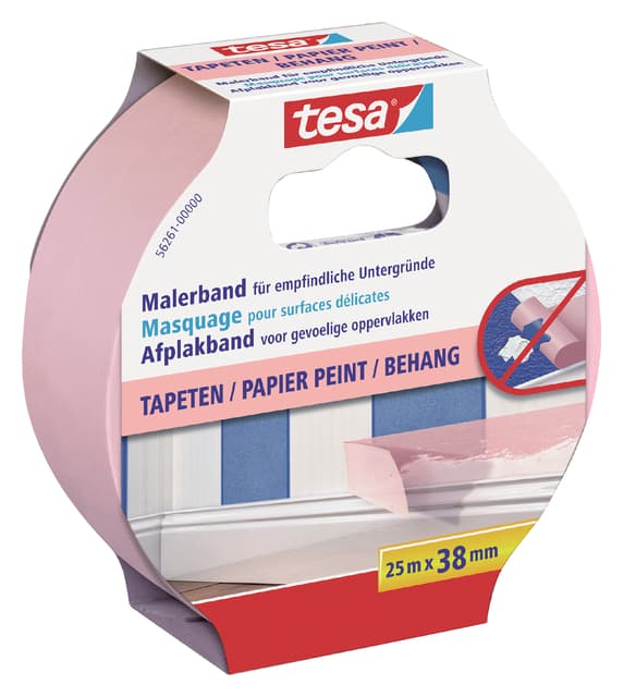 Afplaktape tesa®  Professional sensitive 25mx38mm roze 3
