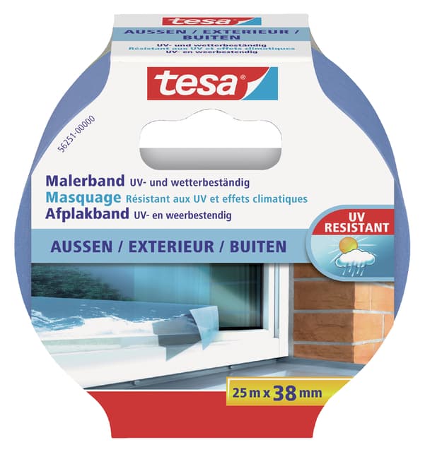 Afplaktape tesa®  Professional outdoor 25mx38mm blauw 2