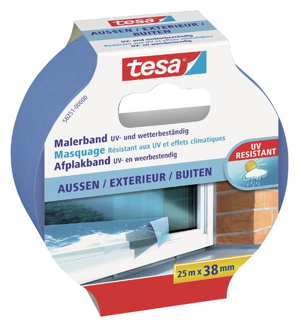 Afplaktape tesa®  Professional outdoor 25mx38mm blauw 3