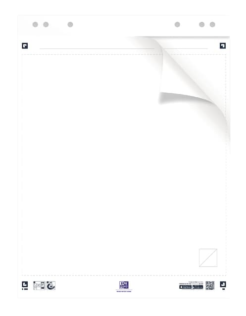 Flipoverpapier Oxford smart 60x80cm zelfklevend blanco 90gr 20 vel 2