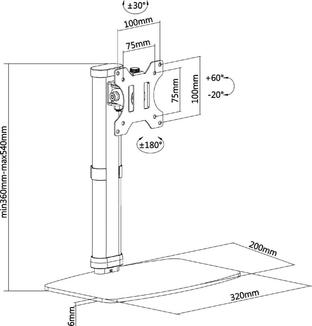 Monitorstandaard Neomounts D890 10-32" zwart 2