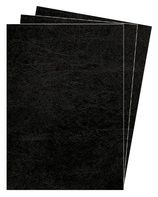 Voorblad Fellowes A4 lederlook zwart 25 stuks 3