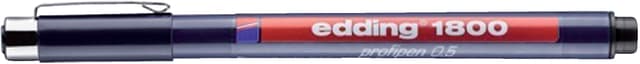 Fineliner edding 1800 0.25mm - 0.35mm - 0.5mm zwart set à 3 stuks 4