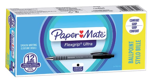 Balpen Paper Mate Flexgrip Ultra medium zwart 2