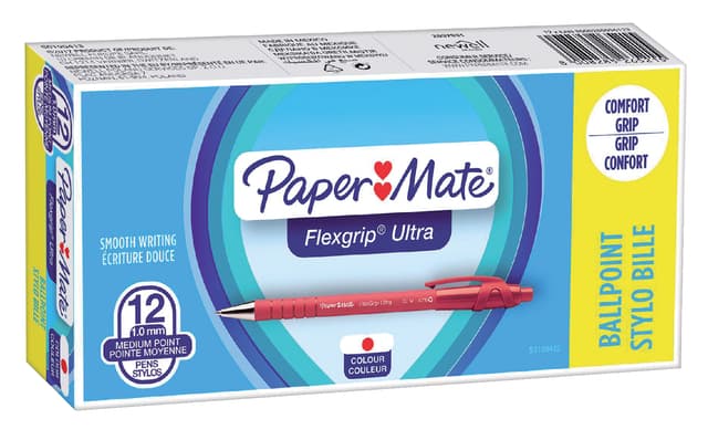 Balpen Paper Mate Flexgrip Ultra medium rood 2