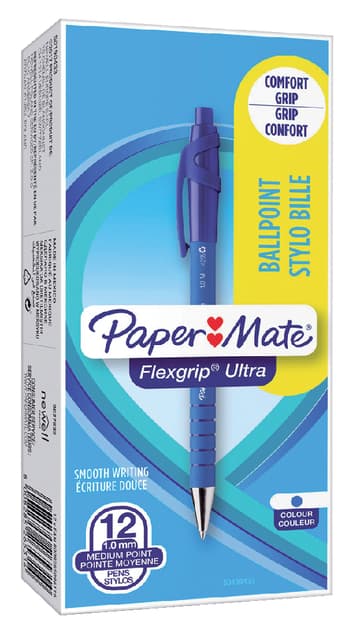Balpen Paper Mate Flexgrip Ultra medium blauw 3