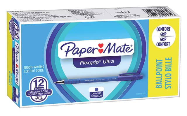 Balpen Paper Mate Flexgrip Ultra stick medium blauw 3