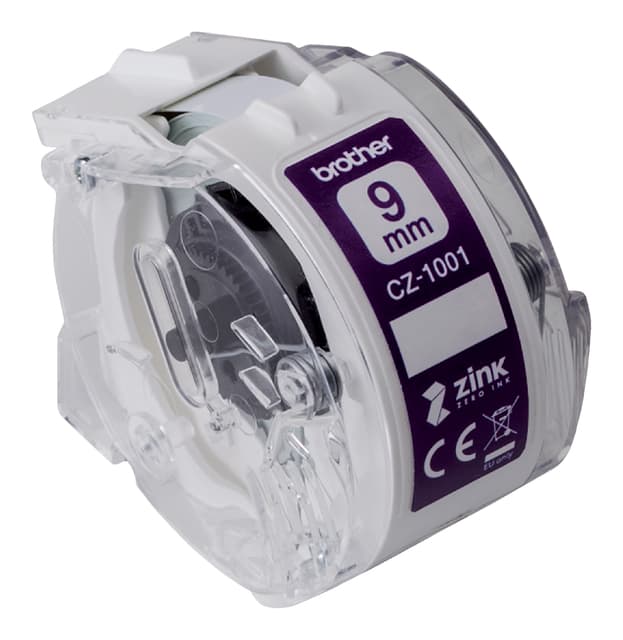 Etiket Brother CZ-1001 multifunctioneel 9mm 1 rol á 5m wit 2