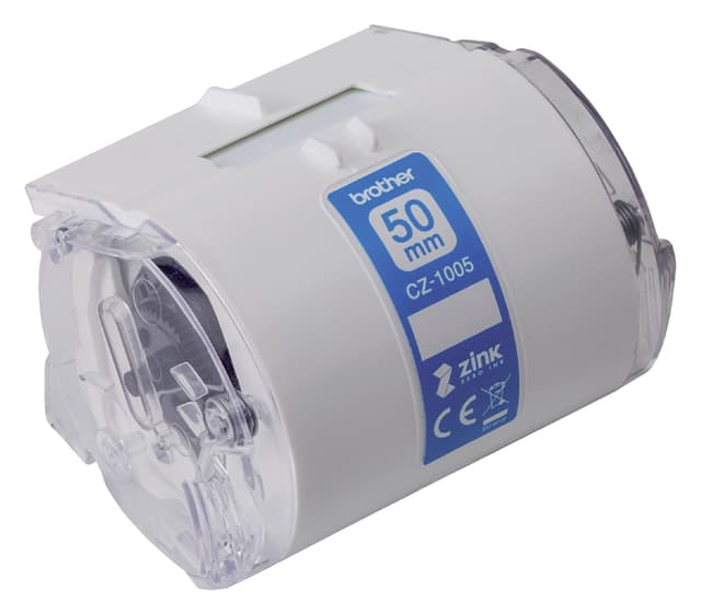 Etiket Brother CZ-1005 multifunctioneel 50mm 1 rol á 5m wit 2