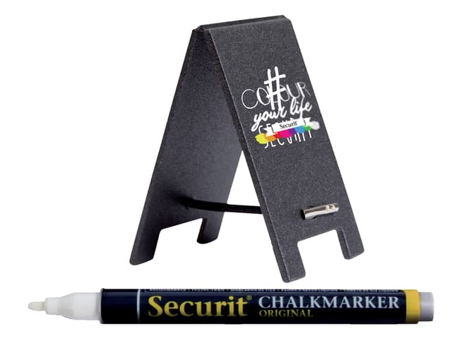 Krijtbord securit mini tafel set 5 stuks zwart 3