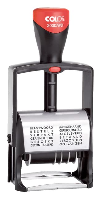 Woord-datumstempel Colop Heavy Duty 2000/WD Classic Line 12 teksten