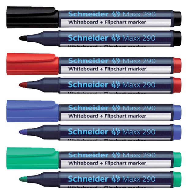 Whiteboardmarker Schneider Maxx 290 rond 2-3mm zwart 2