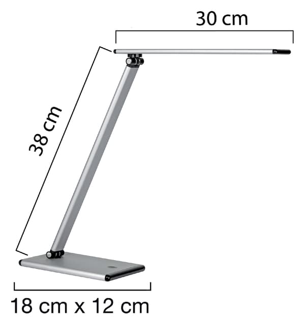 Bureaulamp Unilux Terra led aluminium grijs 2