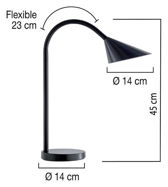 Bureaulamp Unilux Sol led zwart 2