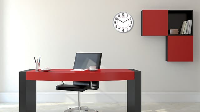Wandklok Unilux Aria Ø 28.5cm zilvergrijs/wit 2