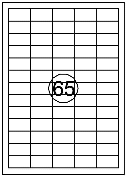 Etiket Quantore 38x21.2mm 975 stuks