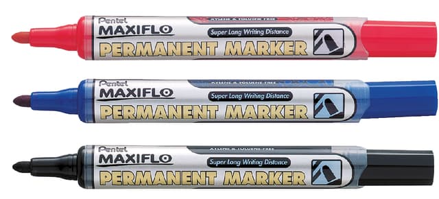 Viltstift Pentel NLF50 Maxiflo rond 1mm blauw 2