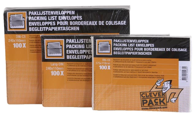 Paklijstenvelop CleverPack zelfklevend onbedrukt 230x155mm pak à 100st 2