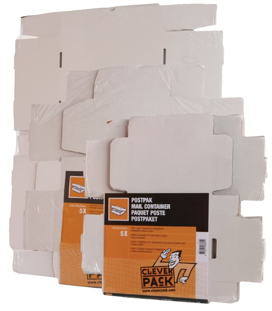 Postpakket CleverPack golfkarton 220x160x90mm wit pak à 25 stuks 2