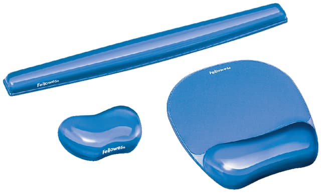 Polssteun toetsenbord Fellowes Crystals gel transparant blauw 2
