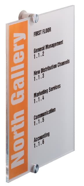 Deurbordje Durable crystal sign 4825 210x297mm 2