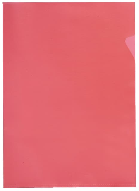 Insteekmap L-model Quantore A4 PP 0.12mm rood 25 stuks 2