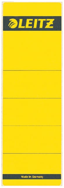 Rugetiket Leitz breed/kort 62x192mm zelfklevend geel 10 stuks