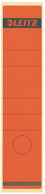Rugetiket Leitz breed/lang 62x285mm zelfklevend rood 10 stuks