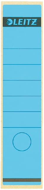 Rugetiket Leitz breed/lang 62x285mm zelfklevend blauw 10 stuks
