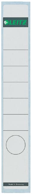 Rugetiket Leitz smal/lang 39x285mm zelfklevend wit 10 stuks