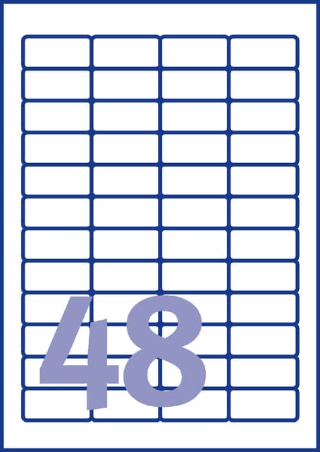 Etiket Avery L4736REV-25 45.7x21.2mm wit 1200 stuks 2